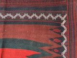Vintage Persian Hand-Woven Kilim Flatweave Sofra Kamoo  4'6"x 4'6"