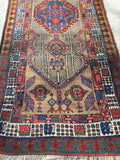 Antique Hand-Knotted Persian Serab Camel Hair Runner    SOLD
