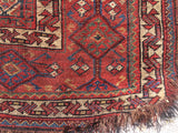 Antique Hand-knotted 1900's Khamseh Tribal Rug.  4'11"x 8'3"  SOLD