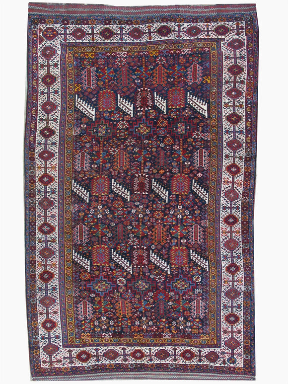 Antique Persian Shekarloo Ghashghai Tribal Rug        5'8