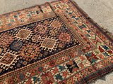 Antique 1880’s Southern Caucasian Gendje Oriental Rug 3’8”x 8’6”
