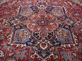 Antique Hand Knotted Persian Heriz Oriental Rug 12’x 15’6”