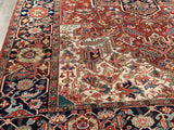 1900’s Antique Persian Heriz Oriental Rug 9’7”x 12’9” SOLD