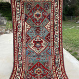 Afghanistan Hand Knotted Antique Recreation of 19 Century Persian Ghashghai 4’x 8.’ SOLD