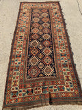 Antique 1880’s Southern Caucasian Gendje Oriental Rug 3’8”x 8’6”