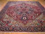 Antique Hand Knotted Persian Heriz Oriental Rug 12’x 15’6”