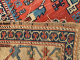 Antique Persian Serapi Karajeh Design Oriental rug 5’x 7’