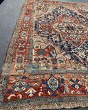 Antique 1900’s Heriz Oriental Rug 8’10”x 11’8” SOLD