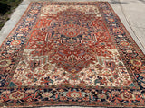 1900’s Antique Persian Heriz Oriental Rug 9’7”x 12’9” SOLD
