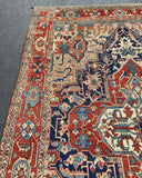 Antique 1900’s Heriz Oriental Rug 8’10”x 11’8” SOLD