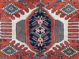 Antique Persian Serapi Karajeh Design Oriental rug 5’x 7’