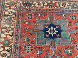 Antique Persian Serapi Karajeh Design Oriental rug 5’x 7’