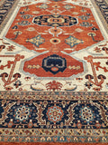 New Afghanistan Hand Knotted Antique Recreation Of Persian 1800’s Serapi.  12’x 17’5” SOLD