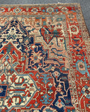 Antique 1900’s Heriz Oriental Rug 8’10”x 11’8” SOLD
