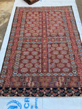 New Afghanistan Hand Knotted Antique Recreation of 19th Century Turkoman Oriental Rug 5’5”x 7’5”