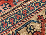 Antique Persian Serapi Karajeh Design Oriental rug 5’x 7’