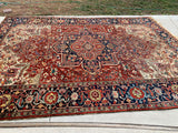 1900’s Antique Persian Heriz Oriental Rug 9’7”x 12’9” SOLD