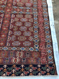 New Afghanistan Hand Knotted Antique Recreation of 19th Century Turkoman Oriental Rug 5’5”x 7’5”