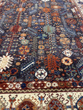 New Afghanistan Hand Knotted Antique Recreation Of 19th Century Persian Ghashghai 9’x 12’