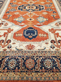 New Afghanistan Hand Knotted Antique Recreation Of Persian 1800’s Serapi.  12’x 17’5” SOLD