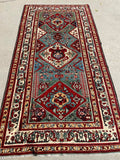 Afghanistan Hand Knotted Antique Recreation of 19 Century Persian Ghashghai 4’x 8.’ SOLD