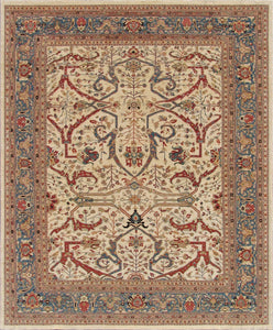 New Pakistan Hand-woven Antique Reproduction of a 19th Century Persian Ferahan Carpet   4'x 6' - 13'x 19'