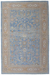 New Pakistan Hand-woven Antique Reproduction of a 19th Century Persian Sultananbad Carpet   11'7"x 17'10"