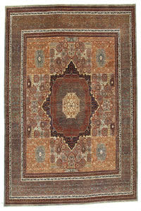 New Pakistan Hand-woven Antique Reproduction of a Mamluk Carpet  12'8"x 12'10"