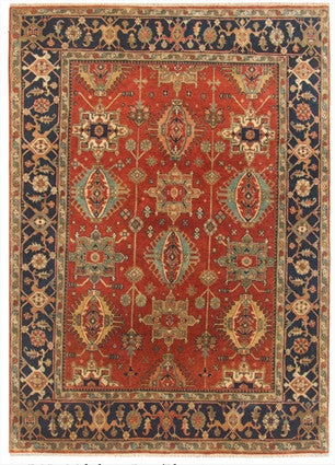 New India Hand-knotted Antique Recreation Of Persian Karajeh            SOLD