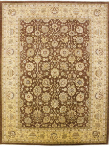 New Pakistan Hand-woven Antique Reproduction of a 19th Century Persian Tabriz Carpet    10'5"x 13'7"