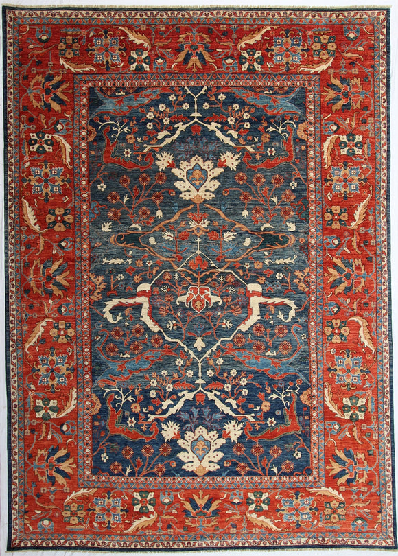 New Hand-knotted Antique Recreation from Afghanistan. 19th Century Persian Sultanabad Design.   SOLD