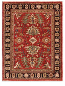 New Pakistan Hand-woven Antique Reproduction of a 19th Century Persian Village Rug  5'2"x 6'10"