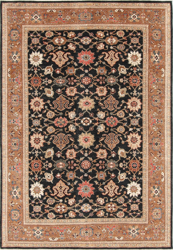 New Pakistan Hand-woven Antique Reproduction of a 19th Century Persian Carpet   9'9