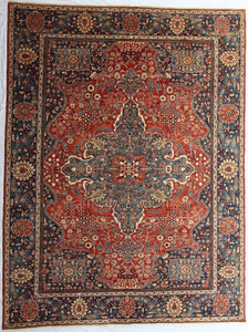 New Pakistan Hand-Knotted Antique Recreation of 19th Century Persian Ferahan   8'2"x 10'10"
