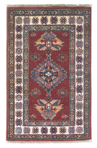 New Pakistan Hand-woven Antique Reproduction of a 19th Century Caucasian Kazak Rug         SOLD