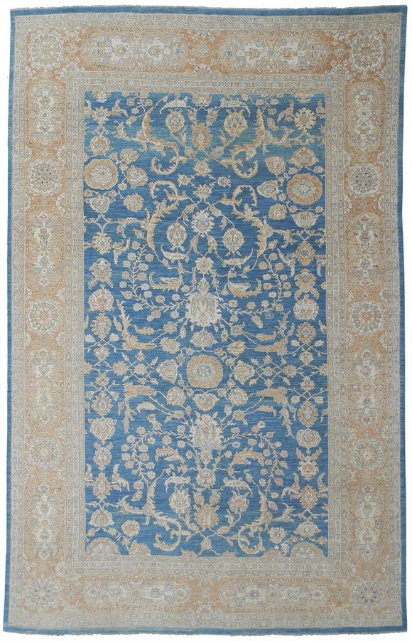 New Pakistan Hand-woven Antique Reproduction of a 19th Century Persian Sultanabad Carpet   11'7