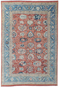 New Pakistan Hand-woven Antique Reproduction of a 19th Century Persian Sultanabad Carpet  13'5"x 20'8"