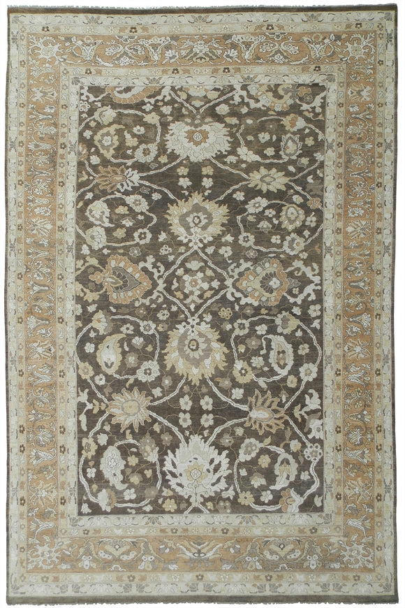New Pakistan Hand-woven Antique Reproduction of a 19th Century Persian Sultanabad Carpet  11'10
