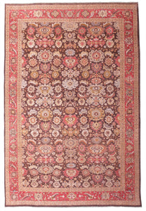 New Pakistan Hand-woven Antique Reproduction of a 19th Century Persian Sultanabad Carpet  11'9"x 18'