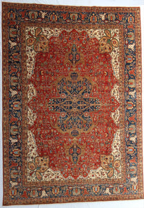 New Pakistan Hand-Knotted Antique Recreation of 19th Century Persian Ferahan  9'x 12'7"