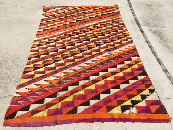 Antique Transitional Navajo Rug in Need of Restoration    SOLD!