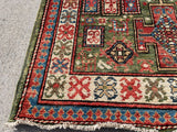 New Afghanistan Hand Knotted Antique Recreation of 19th Century Caucasian Oriental Rug