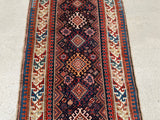 Antique 1885 Caucasian Runner Oriental Rug