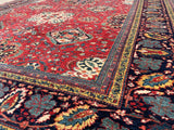 Persian Hand Knotted Ferahan Oriental Rug Square Size 9’1”x10’2”