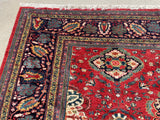 Persian Hand Knotted Ferahan Oriental Rug Square Size 9’1”x10’2”