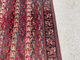 1880’s Antique Persian Khamseh Tribal Rug 4’10”x9’3”