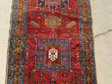 Antique Persian Heriz Runner Oriental Rug 3’x11’2”