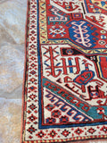 Antique Kasim Usag Kazak Oriental Rug
