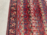 1880’s Antique Persian Khamseh Tribal Rug 4’10”x9’3”