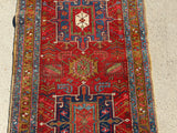 Antique Persian Heriz Runner Oriental Rug 3’x11’2”